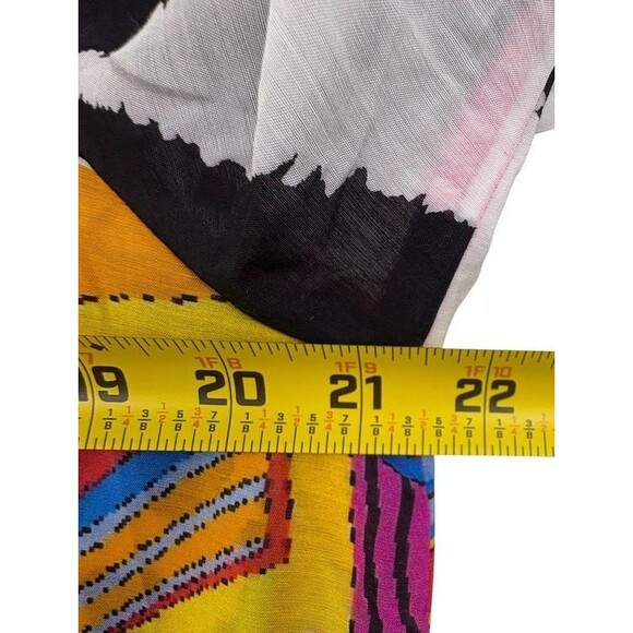 Dopamine Maximalist Abstract Artsy Tunic Color Cotton Pleats Collection Pings XL - Picture 13 of 16